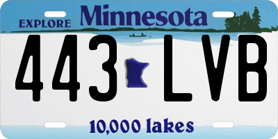 MN license plate 443LVB