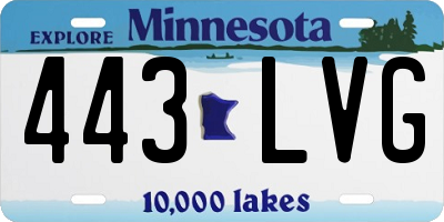 MN license plate 443LVG