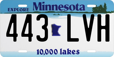 MN license plate 443LVH
