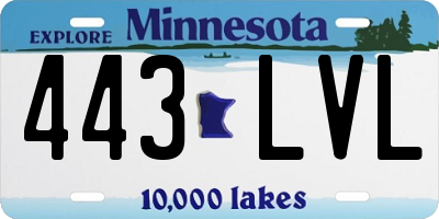 MN license plate 443LVL