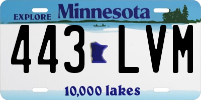 MN license plate 443LVM