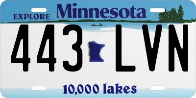 MN license plate 443LVN