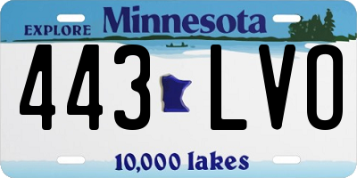 MN license plate 443LVO