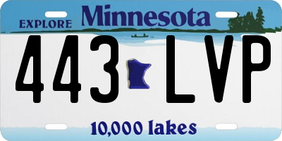 MN license plate 443LVP