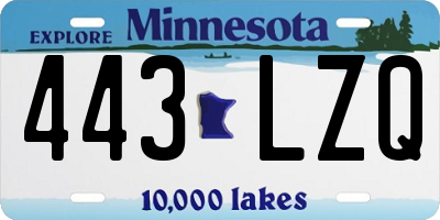 MN license plate 443LZQ