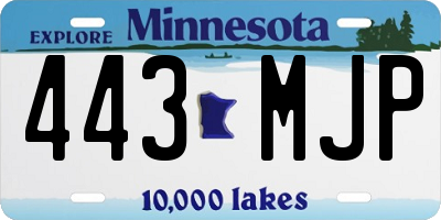 MN license plate 443MJP