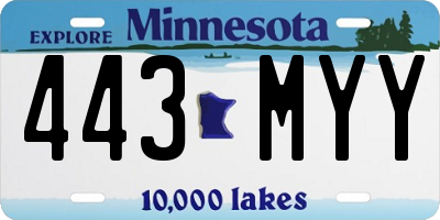 MN license plate 443MYY