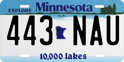 MN license plate 443NAU