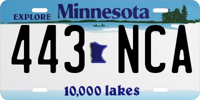 MN license plate 443NCA