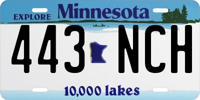 MN license plate 443NCH