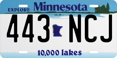MN license plate 443NCJ