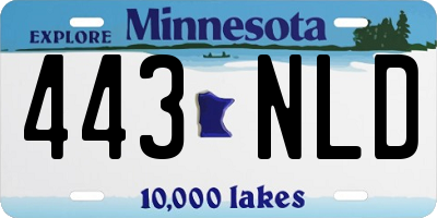MN license plate 443NLD