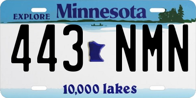 MN license plate 443NMN