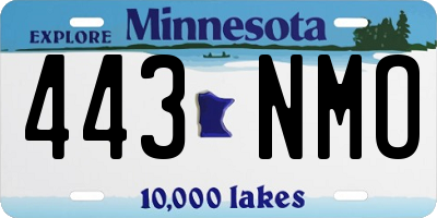 MN license plate 443NMO