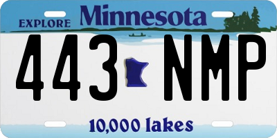 MN license plate 443NMP