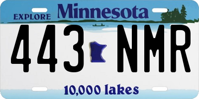 MN license plate 443NMR