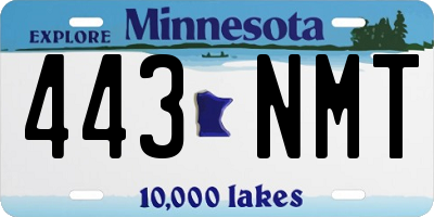 MN license plate 443NMT