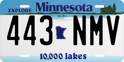 MN license plate 443NMV