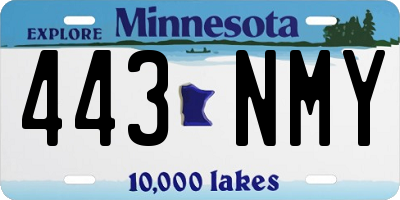 MN license plate 443NMY