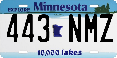 MN license plate 443NMZ