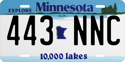 MN license plate 443NNC