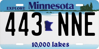 MN license plate 443NNE
