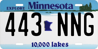 MN license plate 443NNG