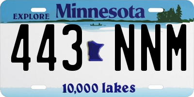 MN license plate 443NNM
