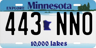 MN license plate 443NNO