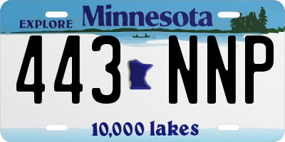 MN license plate 443NNP