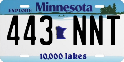 MN license plate 443NNT