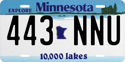 MN license plate 443NNU