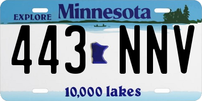 MN license plate 443NNV