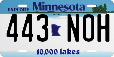 MN license plate 443NOH