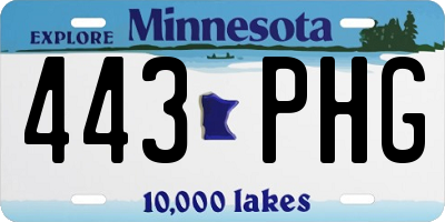 MN license plate 443PHG