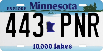 MN license plate 443PNR