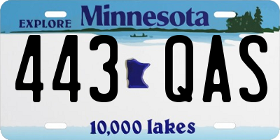MN license plate 443QAS