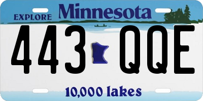 MN license plate 443QQE