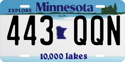 MN license plate 443QQN