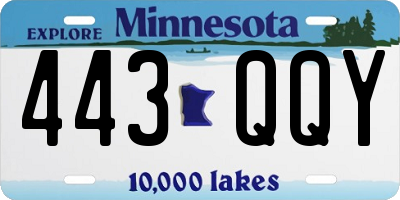 MN license plate 443QQY