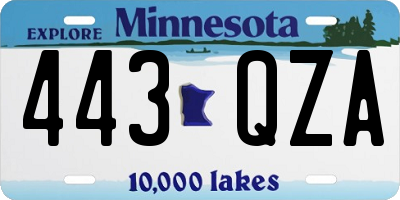 MN license plate 443QZA