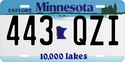 MN license plate 443QZI