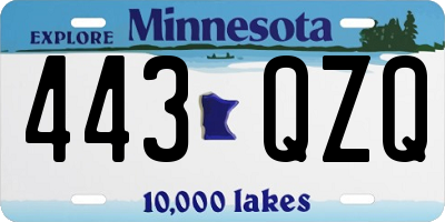 MN license plate 443QZQ
