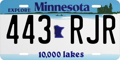 MN license plate 443RJR