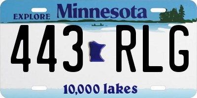 MN license plate 443RLG