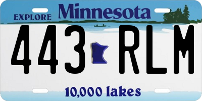 MN license plate 443RLM