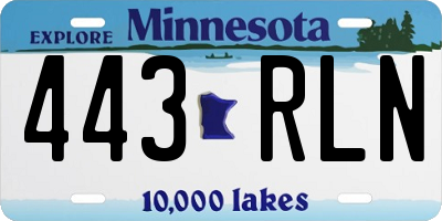 MN license plate 443RLN