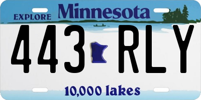 MN license plate 443RLY