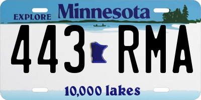 MN license plate 443RMA