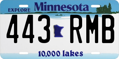 MN license plate 443RMB